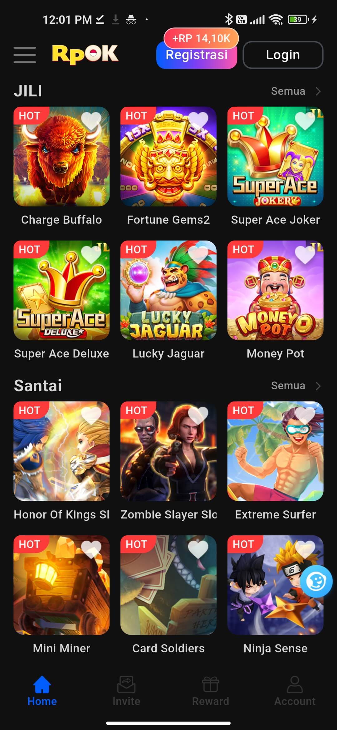 Tampilan RpOK - Withdraw Dana